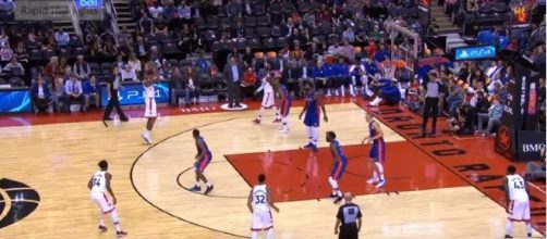 NBA Preseason: Raptors vs. Pistons game. Rapid Highlights/YouTube screen cap