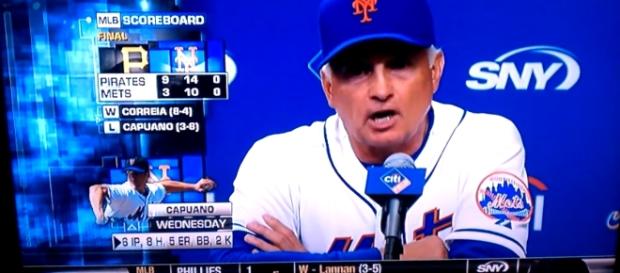 Met's manager Terry Collins at a 2017 Press Conference. Photo by Youtube/MLB Met's manager Terry Collins at a 2017 Press Conference. Photo by Youtube/MLB