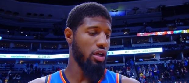 Paul George had a double-double for the Thunder in their preseason closer against the Nuggets -- Ximo Pierto via YouTube Paul George had a double-double for the Thunder in their preseason closer against the Nuggets -- Ximo Pierto via YouTube