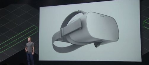 Facebook CEO Mark Zuckerberg introduces the Oculus Go on Wednesday's Oculus Connect 4 event. | (Image Credit: CNET/YouTube)