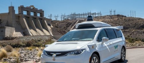 Waymo's self-driving car takes a desert road trip to thermal test its sensors (Waymo/Twitter).
