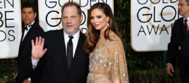 Harvey Weinstein and Georgina Chapman in an undated photo - YouTube/UK News Update Harvey Weinstein and Georgina Chapman in an undated photo - YouTube/UK News Update