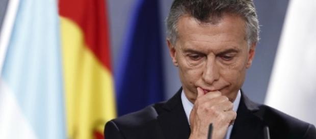 Macri en España dando una conferencia Macri en España dando una conferencia