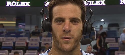 Del Potro during an interview at the 2017 Shanghai Rolex Masters/ Photo: screenshot via Sky Sports channel on YouTube