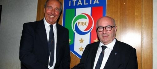 Gian Piero Ventura, 60 anni, con il presidente della Figc Carlo Tavecchio, 74 anni