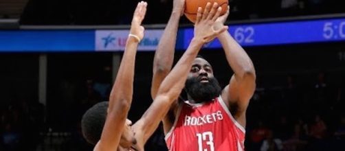 James Harden and the Rockets host the Spurs in a final preseason game on Friday night. [Image via NBA/YouTube]