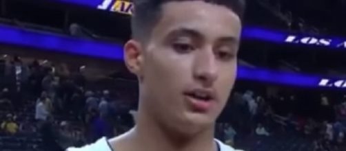 Kyle Kuzma is now in the running for the starting power forward spot [Image via Preston Suga/YouTube screencap]
