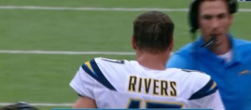 Philips Rivers after a scoring drive against the Giants (Image Credit via NFL/YouTube)