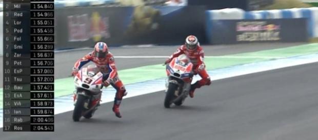 Danilo Petrucci e Jorge Lorenzo Danilo Petrucci e Jorge Lorenzo