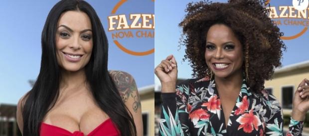 Monique Amim e Adriana Bombom agitaram os edredons em ''A Fazenda'' Monique Amim e Adriana Bombom agitaram os edredons em ''A Fazenda''