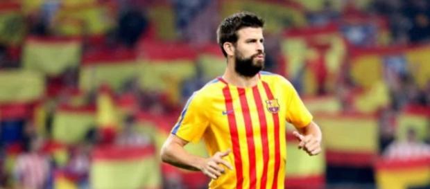 Piqué calentando en el Metropolitano Piqué calentando en el Metropolitano