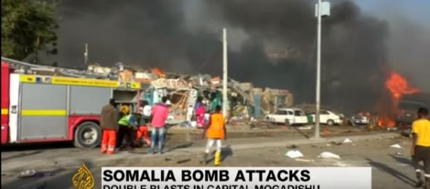 Somalia: Mogadishu rocked by twin bomb blasts, dozens killed -Image credit - Al Jazeera English | YouTube Somalia: Mogadishu rocked by twin bomb blasts, dozens killed -Image credit - Al Jazeera English | YouTube