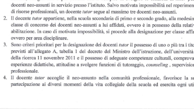 compiti e compenso del docente tutor