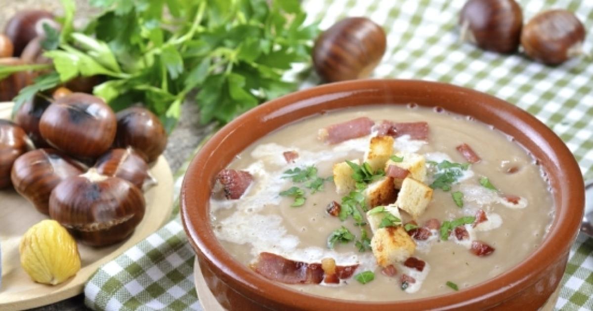 Sapori d'autunno: zuppa di fagioli e castagne