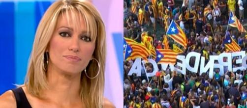 Susanna Griso y la bandera de Cataluña