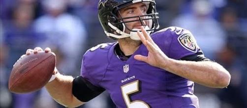 Joe Flacco and the Ravens host the Chicago Bears in Sunday's early NFL action. [Image via NFL/YouTube]