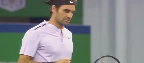 Roger Federer during the final in Shanghai/ Photo: screenshot via ATPWorldTour channel on YouTube
