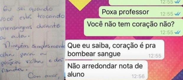 Estes professores apelaram para o bom humor na hora de lidar com seus alunos (Foto: Reprodução/Twitter) Estes professores apelaram para o bom humor na hora de lidar com seus alunos (Foto: Reprodução/Twitter)