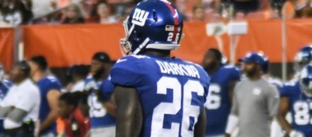 Orleans Darkwa rushed for a career-high 117 yards in Week 6. Image Source: Wikimedia Commons Orleans Darkwa rushed for a career-high 117 yards in Week 6. Image Source: Wikimedia Commons