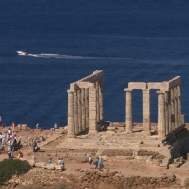 Temple of Poseidon / Cape Sounion / Greece HD Stock Video Footage ... - framepool.com