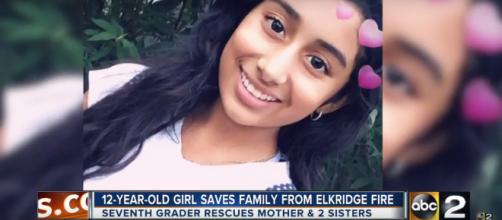 12-year-old girl saves her family from a fire - Image credit - ABC2|Youtube