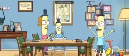 Mr. Poopybutthole announces the return of "Rick and Morty" season 4 at the end of season 3. Photo:YouTube/Sleepy Caterpillar)