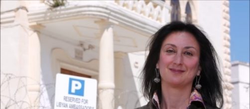 Daphne Caruana Galizia, journalist in Malta, assassinated by a bomb planted in her car . [Image Credits: The Vigilant One/ YouTube screencap]