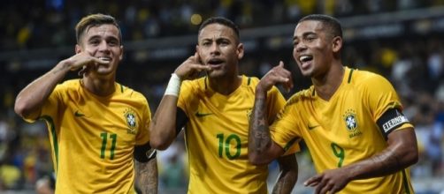 Coutinho, Neymar e Gabriel Jesus, il temuto tridente del Brasile che potrebbe già sfidare l'Italia (se si qualifica) al primo turno dei Mondiali