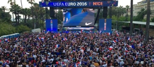 La Fan Zone de Nice durant l'Euro de Football en France