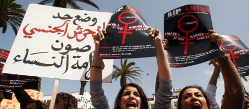 Una protesta delle donne marocchine