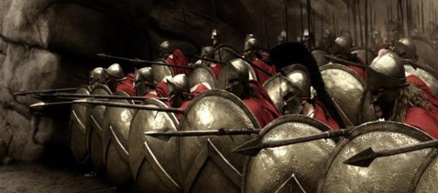 Formação militar espartana no filme 300 Formação militar espartana no filme 300
