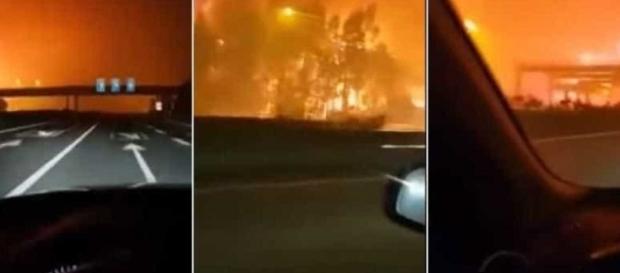 Imagens foram gravadas por um condutor português. Imagens foram gravadas por um condutor português.