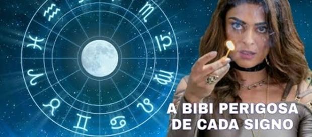 Montagem do zodíaco com a personagem Bibi Montagem do zodíaco com a personagem Bibi