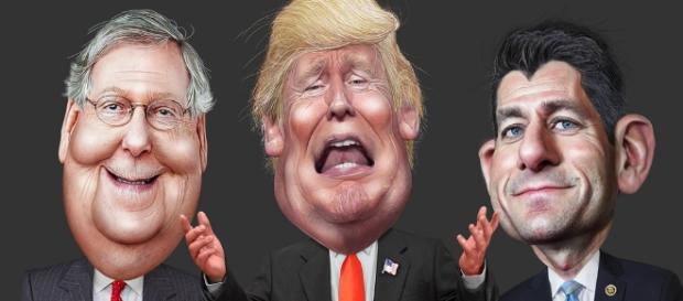 Trump, McConnell, and Ryan; (Image Credit: DonkeyHotey/Flickr) Trump, McConnell, and Ryan; (Image Credit: DonkeyHotey/Flickr)