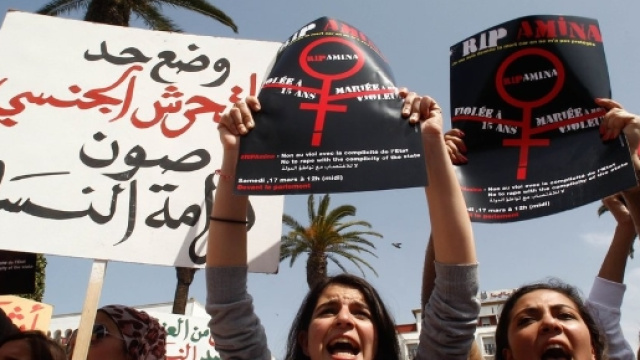 Una protesta delle donne marocchine