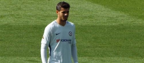 Chelsea striker Alvaro Morata poses for a photo after the 2-1 win over Leicester City. (Image Credit: Ian Johnson/Flickr)