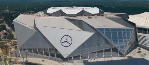 Mercedes-Benz Stadium Construction Time-Lapse - August 2017 - YouTube/Atlanta Falcons channel