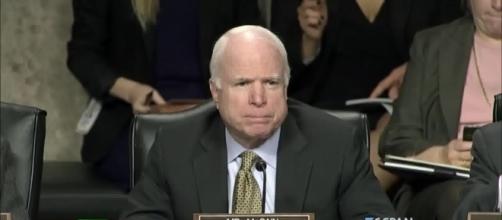 John McCain is questioning Trump's patriotism. Image credit: YouTube/RT America.