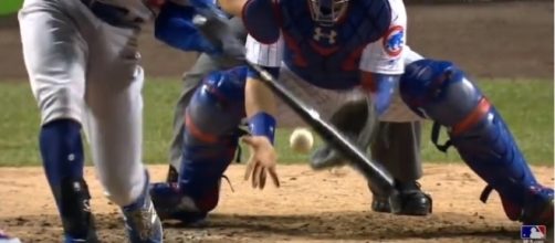 Granderson's swing that caused the controversy - image - MLB / Youtube