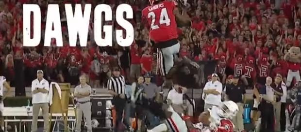 The Georgis Bulldogs are flying high in the college football polls and power rankings. -- YouTube screen capture / SEC The Georgis Bulldogs are flying high in the college football polls and power rankings. -- YouTube screen capture / SEC