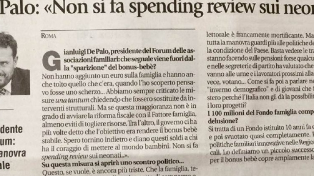 Gigi De Paolo, il presidente Nazionale del Forum delle Associazioni Familiari