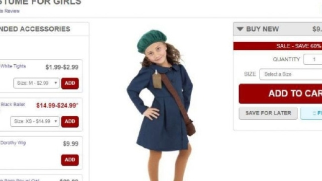 Polemiche per la vendita del costume di Anna Frank per Halloween