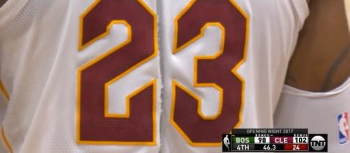 lebron game worn jersey