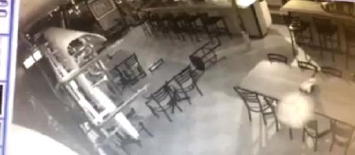 A grill in Ventura posted two videos showing chairs moving on their own. [Image credit: Cronies/Facebook video]