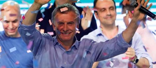 Macri celebrando el resultado de las elecciones