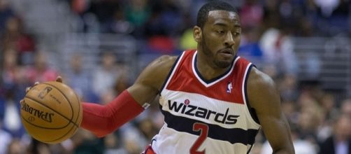 John Wall led the Wizards to a close win over 76ers Image credit-- Keith Allison via WikiCommons