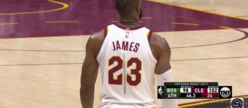 Nike's biggest star has his jersey ripped on opening night - [Image via Sports Countdown/YouTube]