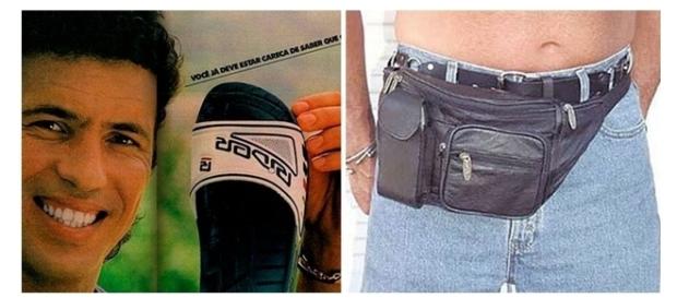A moda da época era bizarra ( Fotos - Reprodução ) A moda da época era bizarra ( Fotos - Reprodução )