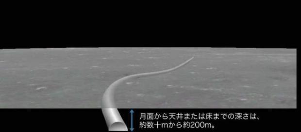 Projeção artística de uma caverna na lua (Crédito: AFP/JAXA) Projeção artística de uma caverna na lua (Crédito: AFP/JAXA)