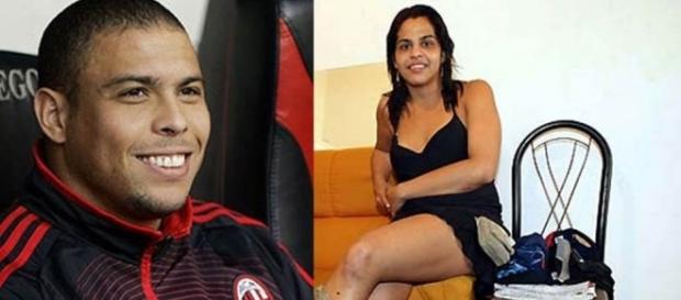 Ronaldo Fenômeno e o travesti Andréia Ronaldo Fenômeno e o travesti Andréia